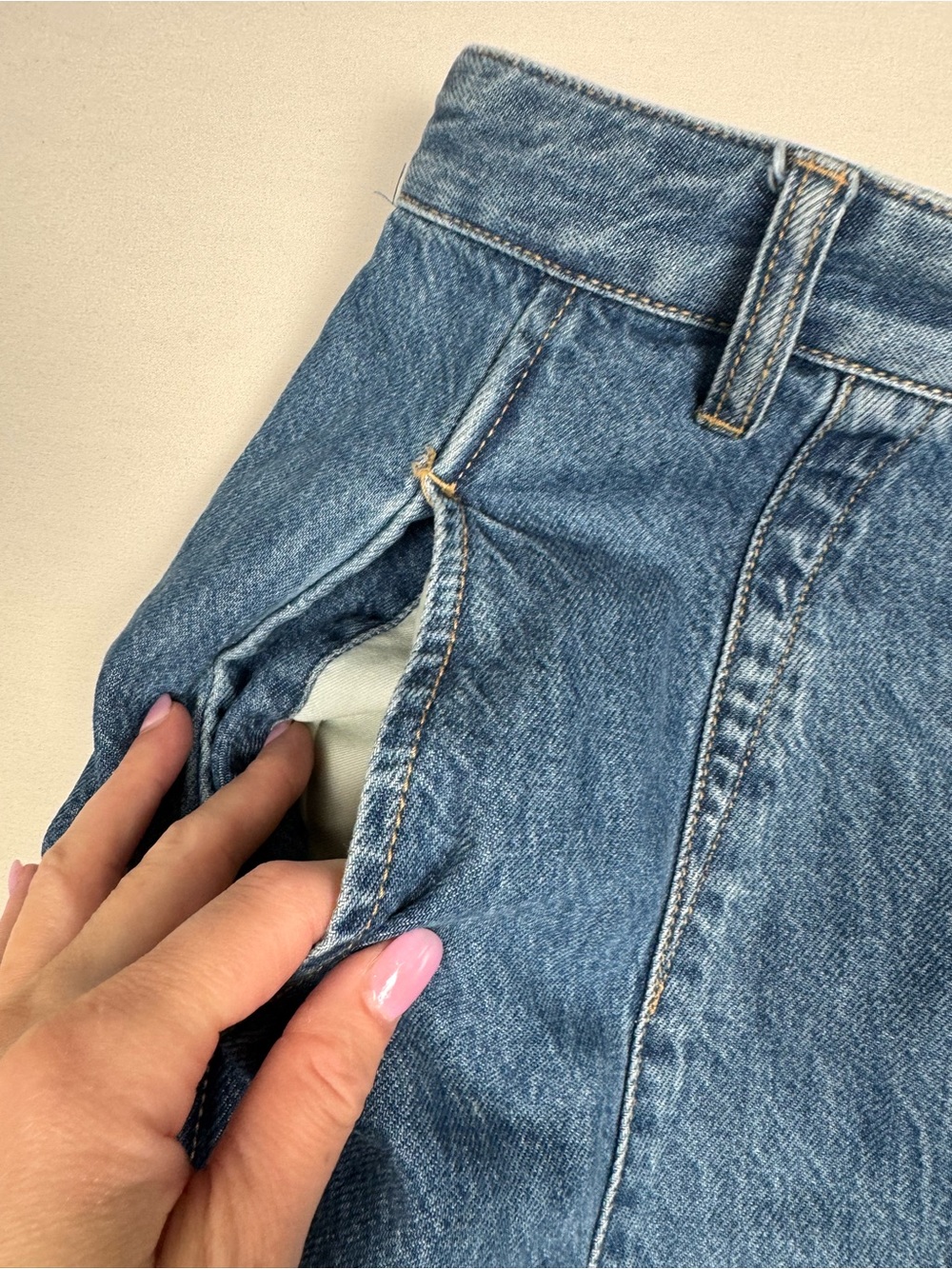 Madewell Midi Skirt Robertson Wash: Airy Denim Edition Women’s 26 Retail $148 - Picture 2 of 6